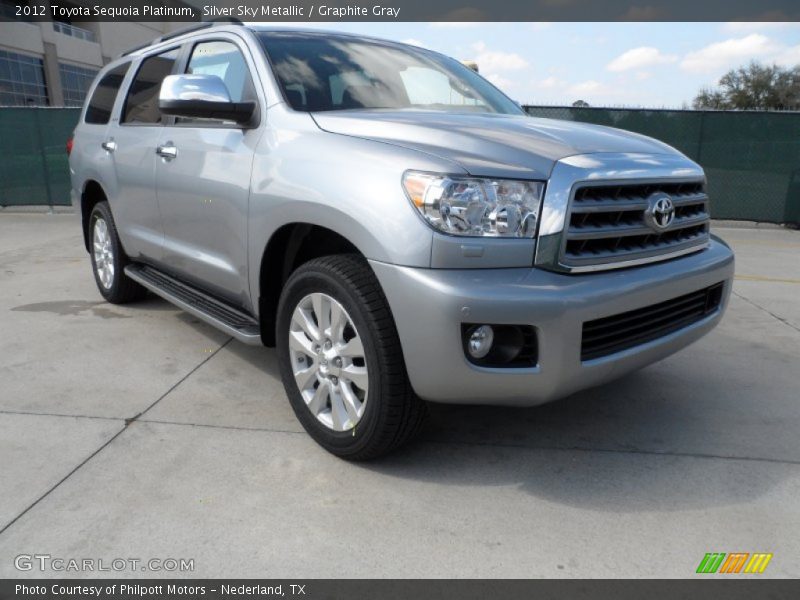 Silver Sky Metallic / Graphite Gray 2012 Toyota Sequoia Platinum