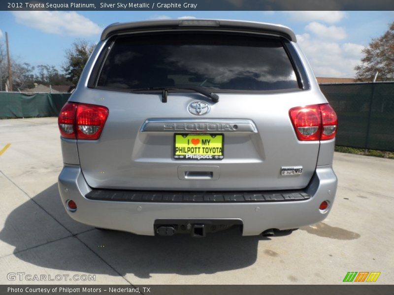 Silver Sky Metallic / Graphite Gray 2012 Toyota Sequoia Platinum