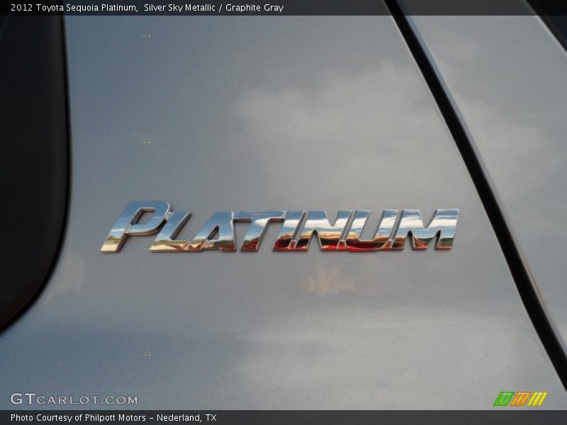 Silver Sky Metallic / Graphite Gray 2012 Toyota Sequoia Platinum