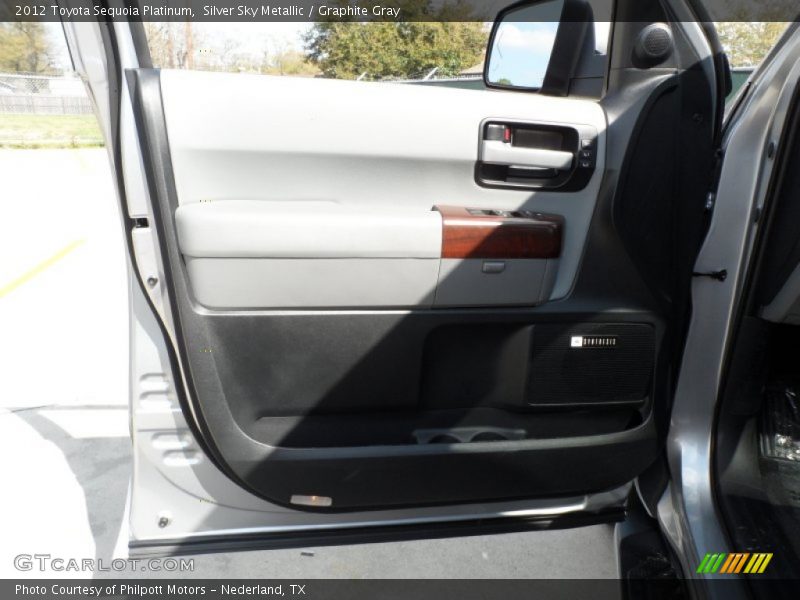 Silver Sky Metallic / Graphite Gray 2012 Toyota Sequoia Platinum