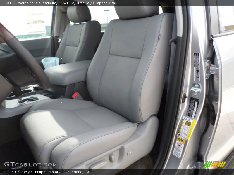 Silver Sky Metallic / Graphite Gray 2012 Toyota Sequoia Platinum