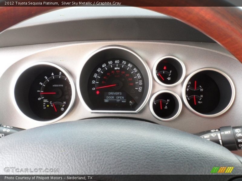Silver Sky Metallic / Graphite Gray 2012 Toyota Sequoia Platinum