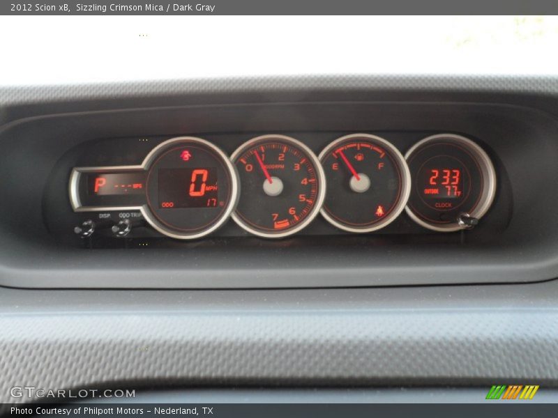 Sizzling Crimson Mica / Dark Gray 2012 Scion xB