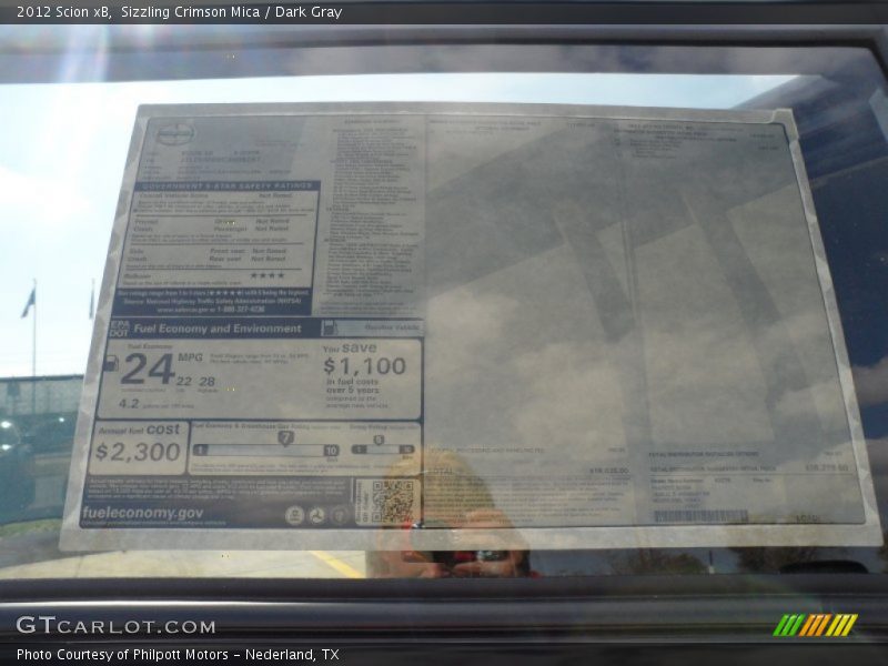 Sizzling Crimson Mica / Dark Gray 2012 Scion xB