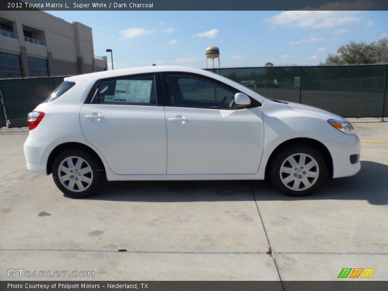 Super White / Dark Charcoal 2012 Toyota Matrix L