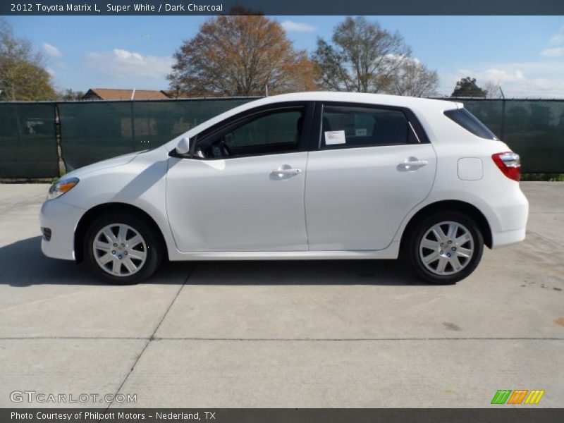 Super White / Dark Charcoal 2012 Toyota Matrix L