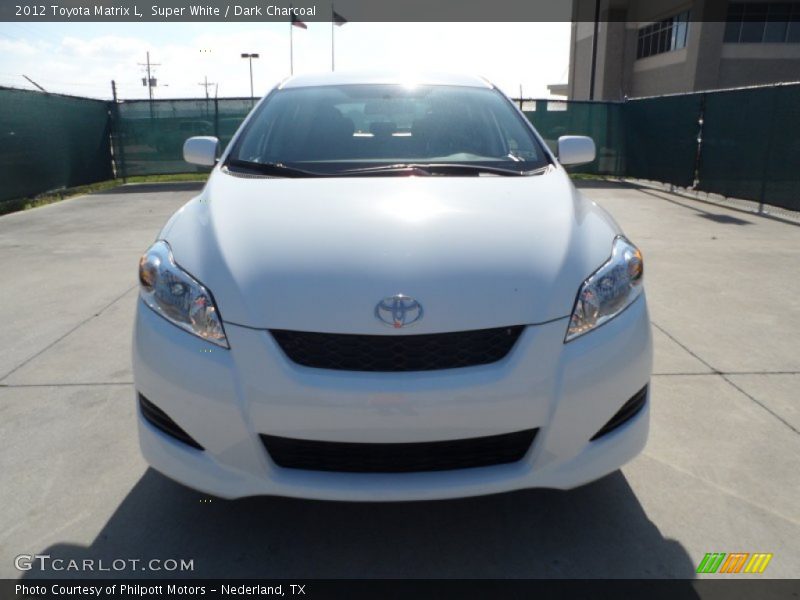 Super White / Dark Charcoal 2012 Toyota Matrix L