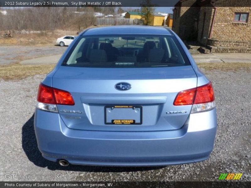 Sky Blue Metallic / Off Black 2012 Subaru Legacy 2.5i Premium