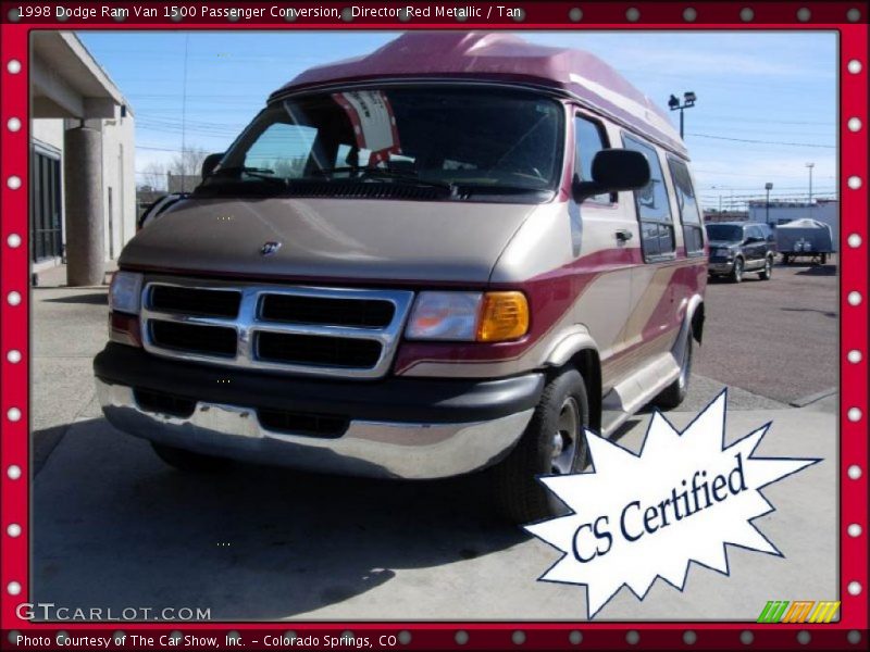 Director Red Metallic / Tan 1998 Dodge Ram Van 1500 Passenger Conversion