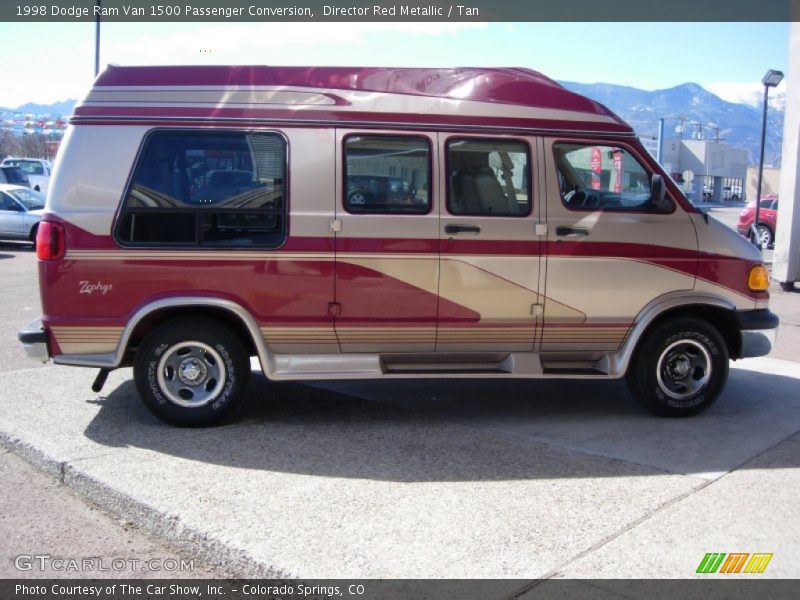 Director Red Metallic / Tan 1998 Dodge Ram Van 1500 Passenger Conversion