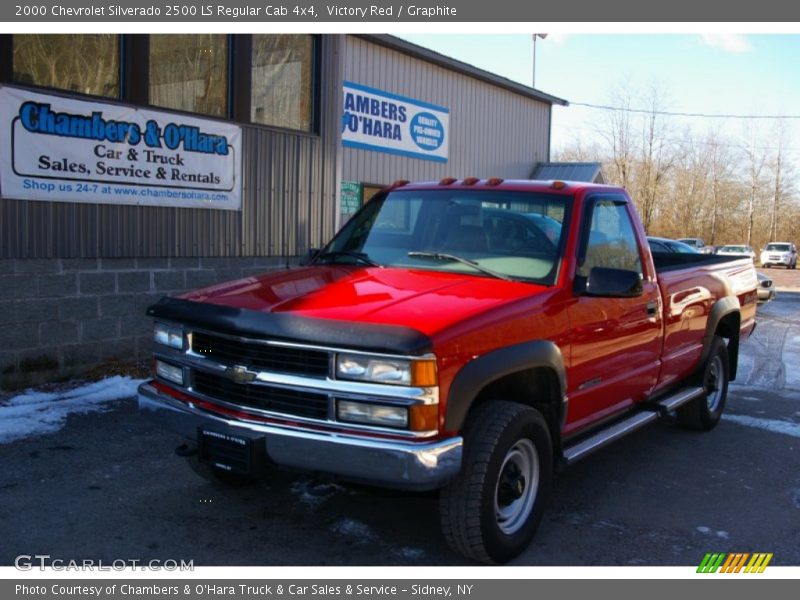 Victory Red / Graphite 2000 Chevrolet Silverado 2500 LS Regular Cab 4x4