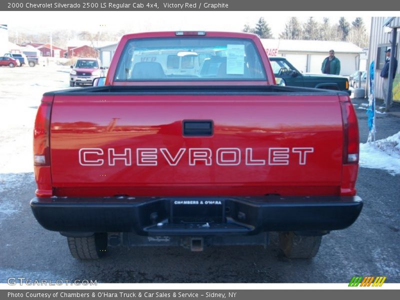 Victory Red / Graphite 2000 Chevrolet Silverado 2500 LS Regular Cab 4x4