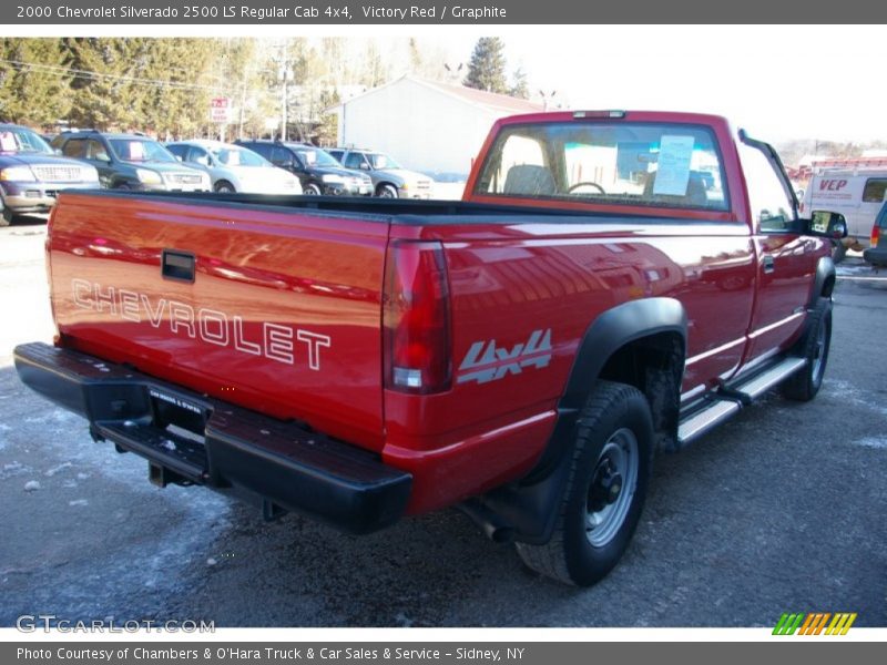 Victory Red / Graphite 2000 Chevrolet Silverado 2500 LS Regular Cab 4x4