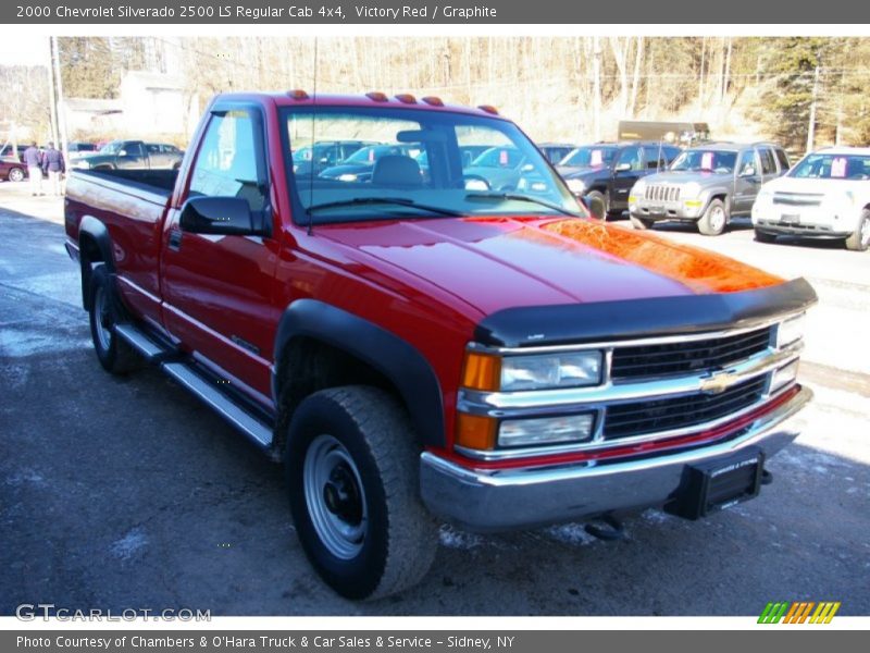 Victory Red / Graphite 2000 Chevrolet Silverado 2500 LS Regular Cab 4x4