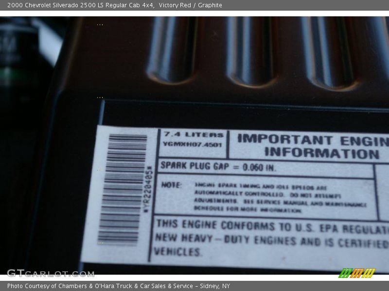 Victory Red / Graphite 2000 Chevrolet Silverado 2500 LS Regular Cab 4x4