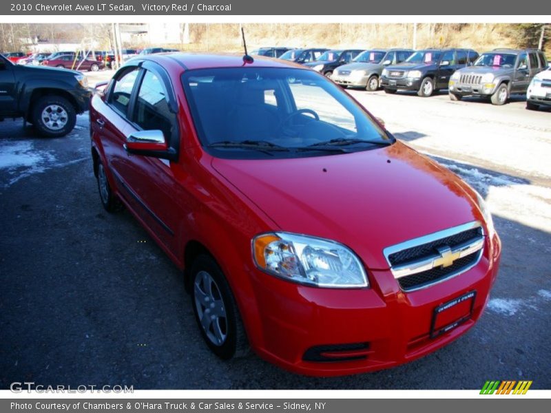 Victory Red / Charcoal 2010 Chevrolet Aveo LT Sedan