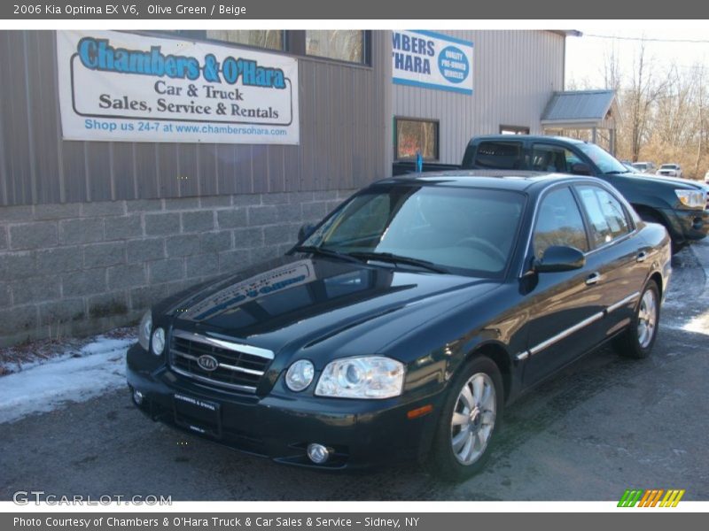 Olive Green / Beige 2006 Kia Optima EX V6