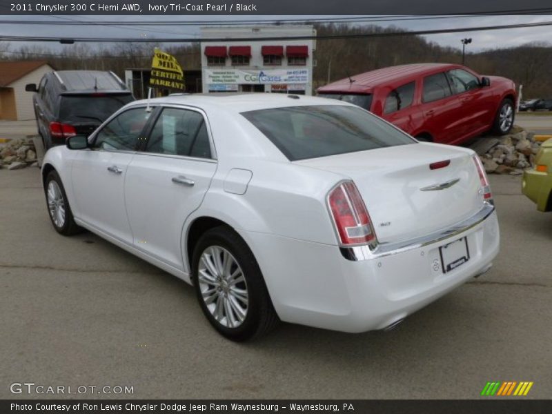 Ivory Tri-Coat Pearl / Black 2011 Chrysler 300 C Hemi AWD