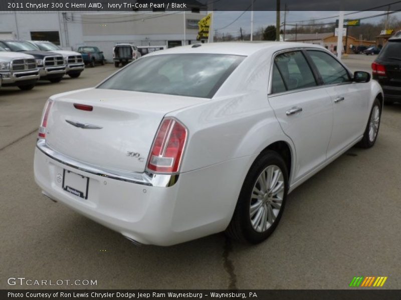 Ivory Tri-Coat Pearl / Black 2011 Chrysler 300 C Hemi AWD