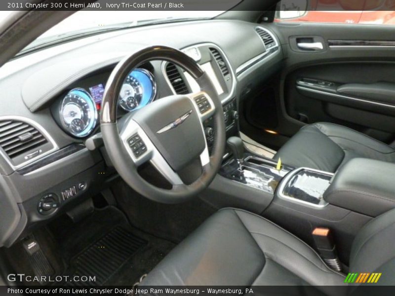 Ivory Tri-Coat Pearl / Black 2011 Chrysler 300 C Hemi AWD