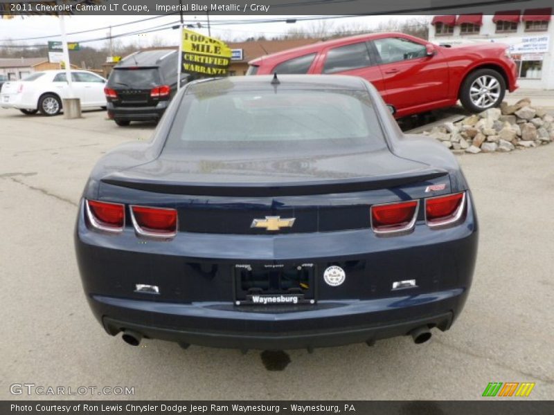 Imperial Blue Metallic / Gray 2011 Chevrolet Camaro LT Coupe