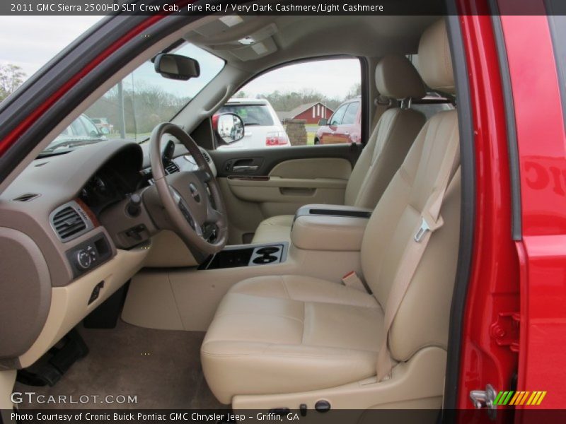 Fire Red / Very Dark Cashmere/Light Cashmere 2011 GMC Sierra 2500HD SLT Crew Cab