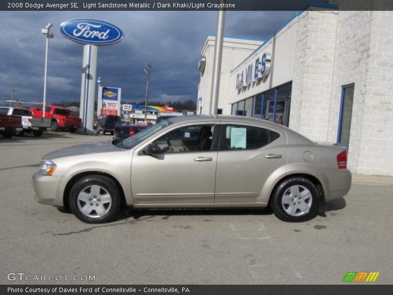 Light Sandstone Metallic / Dark Khaki/Light Graystone 2008 Dodge Avenger SE