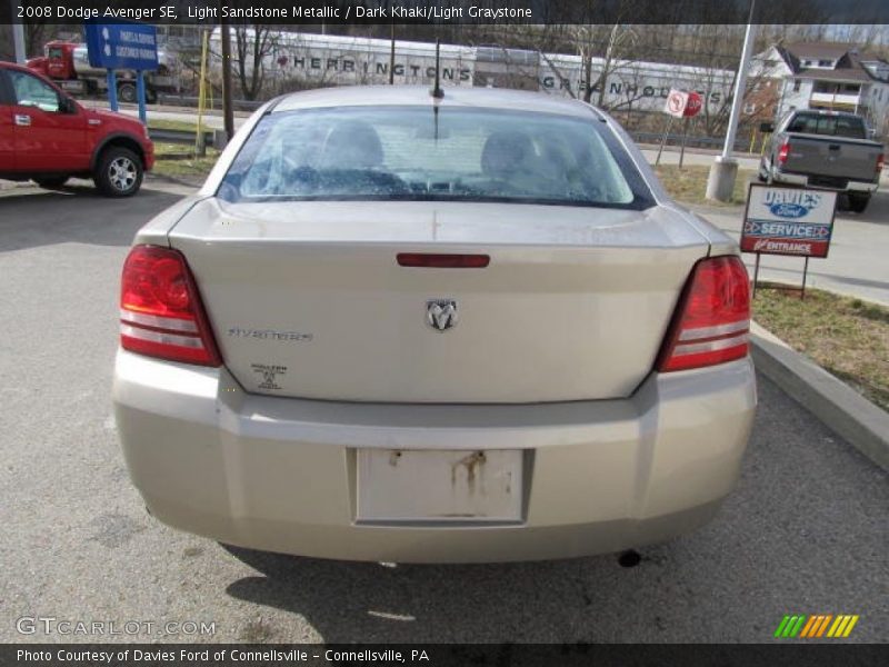 Light Sandstone Metallic / Dark Khaki/Light Graystone 2008 Dodge Avenger SE