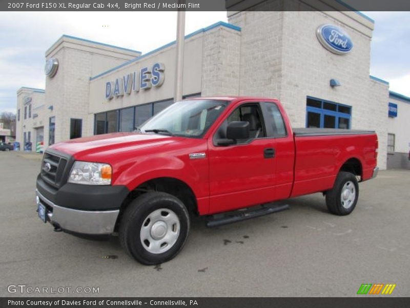 Bright Red / Medium Flint 2007 Ford F150 XL Regular Cab 4x4