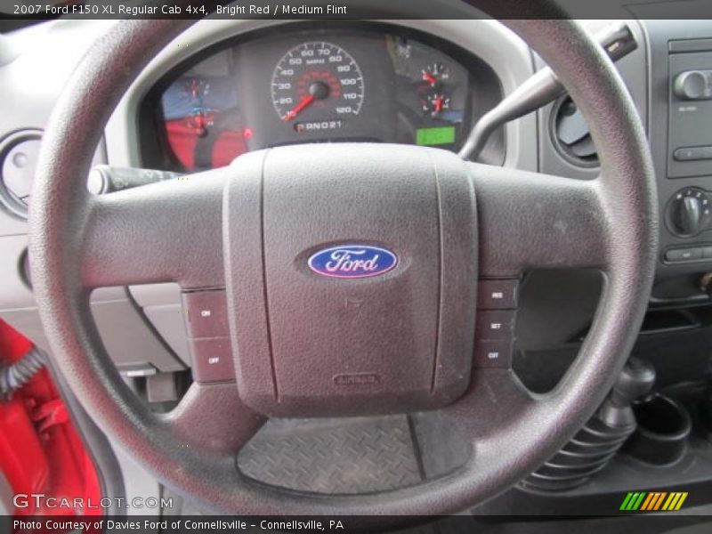 Bright Red / Medium Flint 2007 Ford F150 XL Regular Cab 4x4