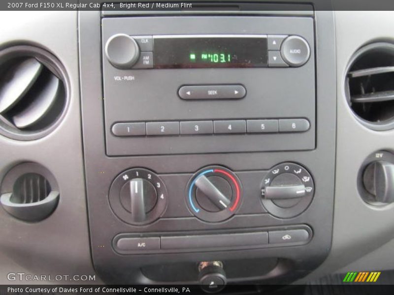 Bright Red / Medium Flint 2007 Ford F150 XL Regular Cab 4x4