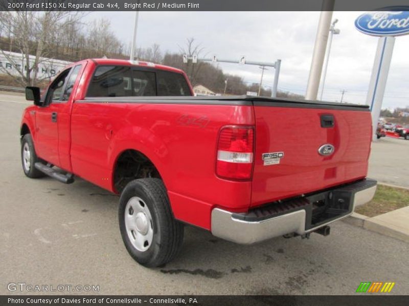 Bright Red / Medium Flint 2007 Ford F150 XL Regular Cab 4x4