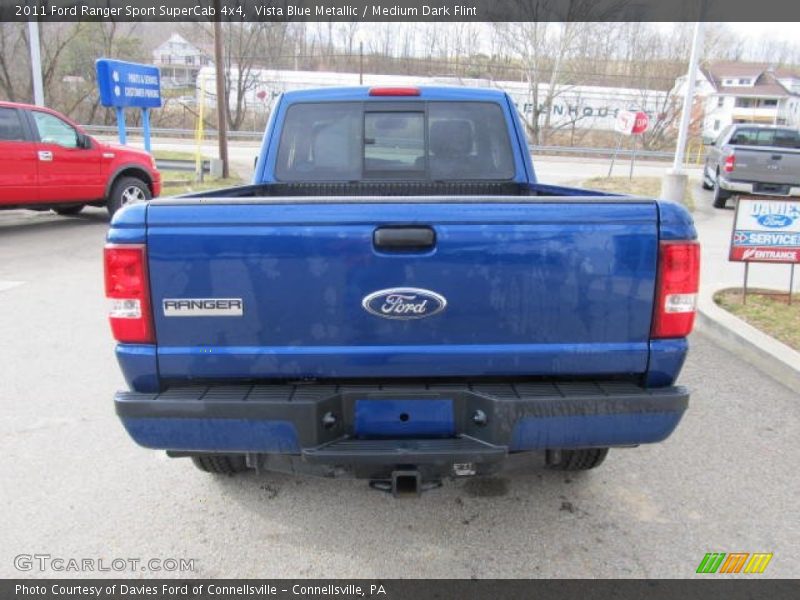 Vista Blue Metallic / Medium Dark Flint 2011 Ford Ranger Sport SuperCab 4x4