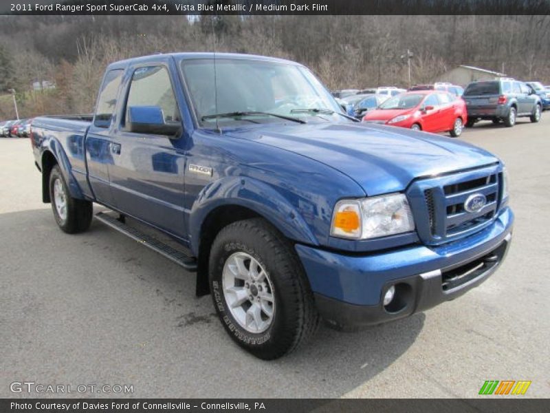 Vista Blue Metallic / Medium Dark Flint 2011 Ford Ranger Sport SuperCab 4x4