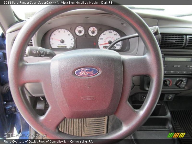 Vista Blue Metallic / Medium Dark Flint 2011 Ford Ranger Sport SuperCab 4x4