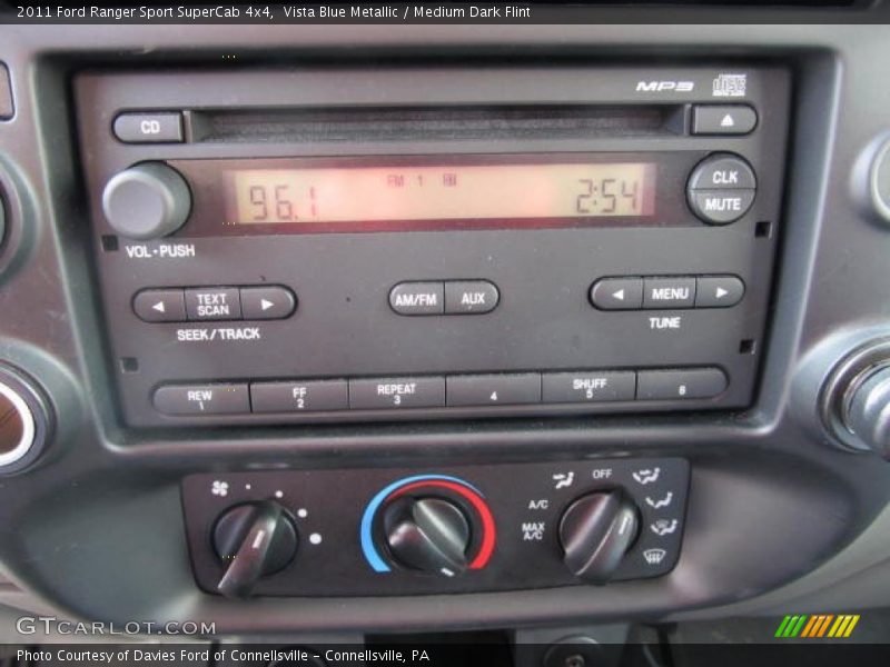 Vista Blue Metallic / Medium Dark Flint 2011 Ford Ranger Sport SuperCab 4x4