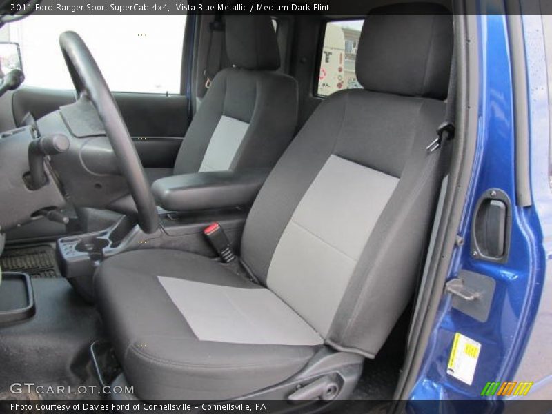 Vista Blue Metallic / Medium Dark Flint 2011 Ford Ranger Sport SuperCab 4x4