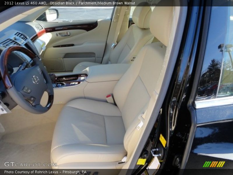 Obsidian Black / Parchment/Medium Brown Walnut 2012 Lexus LS 460 AWD