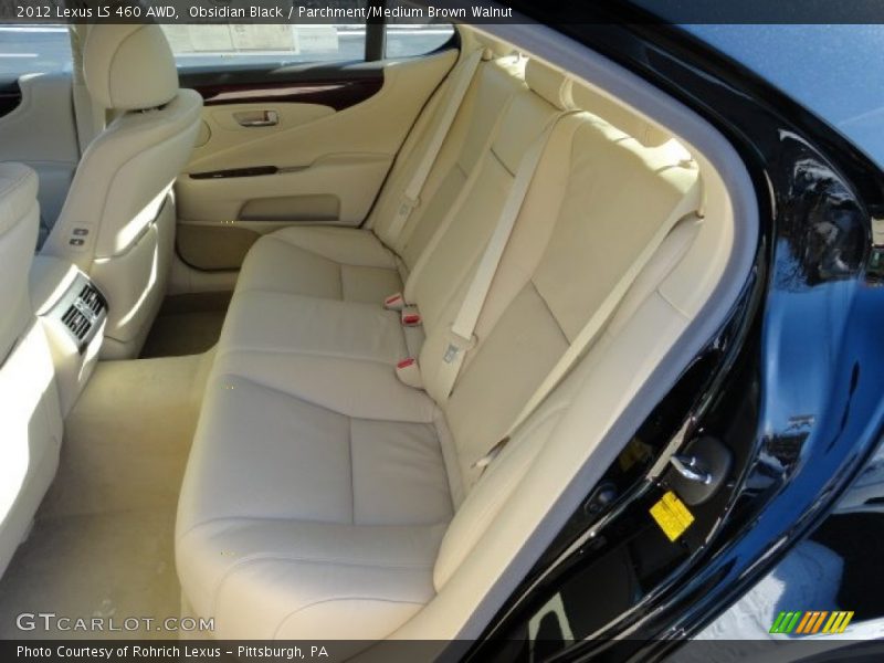 Obsidian Black / Parchment/Medium Brown Walnut 2012 Lexus LS 460 AWD