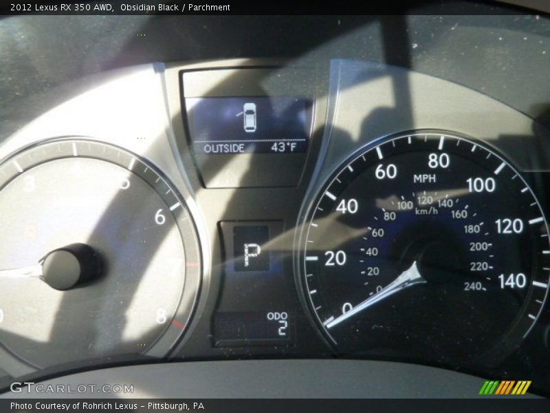 Obsidian Black / Parchment 2012 Lexus RX 350 AWD