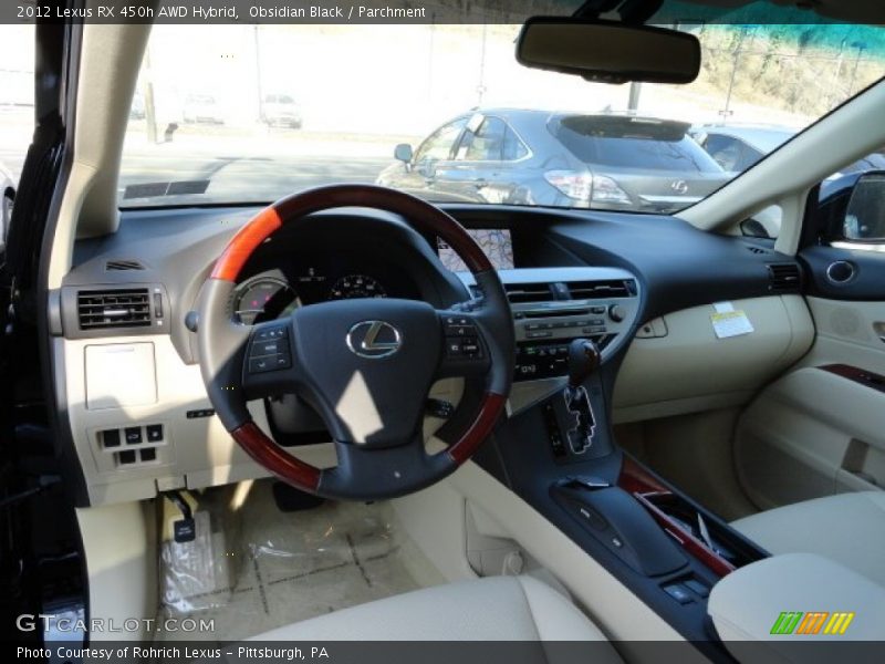 Obsidian Black / Parchment 2012 Lexus RX 450h AWD Hybrid