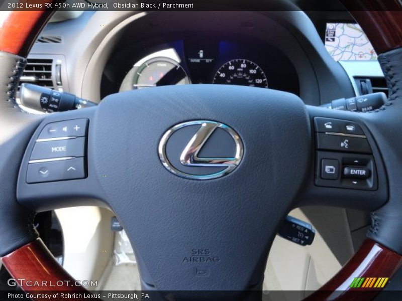 Obsidian Black / Parchment 2012 Lexus RX 450h AWD Hybrid
