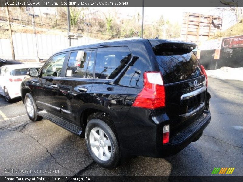 Obsidian Black / Ecru/Auburn Bubinga 2012 Lexus GX 460 Premium