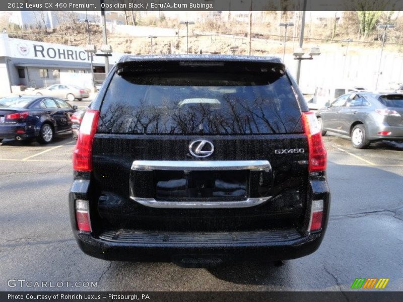 Obsidian Black / Ecru/Auburn Bubinga 2012 Lexus GX 460 Premium