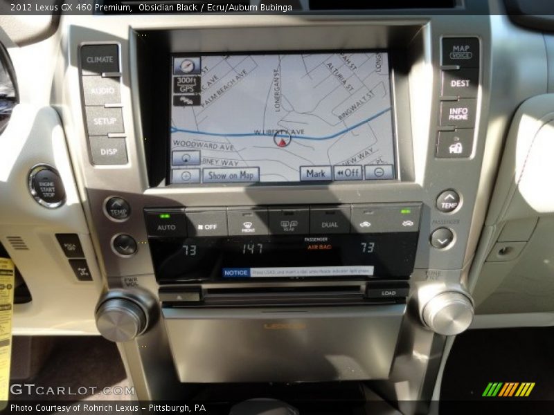 Obsidian Black / Ecru/Auburn Bubinga 2012 Lexus GX 460 Premium