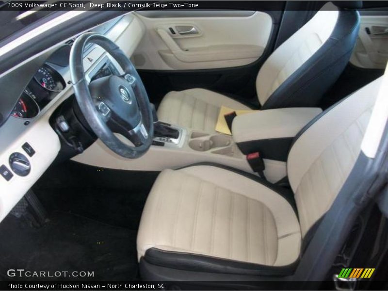 Deep Black / Cornsilk Beige Two-Tone 2009 Volkswagen CC Sport