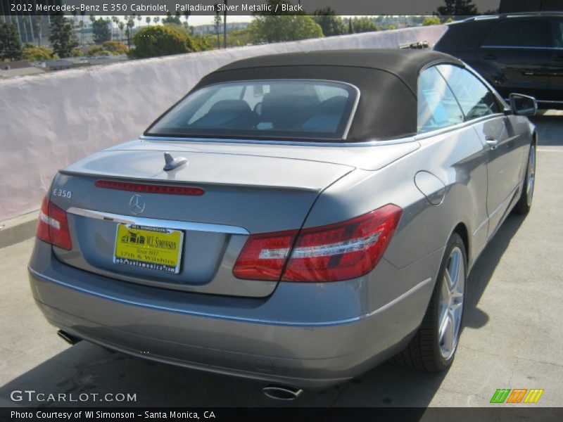 Palladium Silver Metallic / Black 2012 Mercedes-Benz E 350 Cabriolet