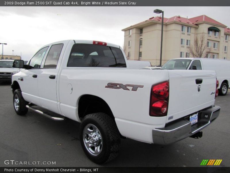 Bright White / Medium Slate Gray 2009 Dodge Ram 2500 SXT Quad Cab 4x4