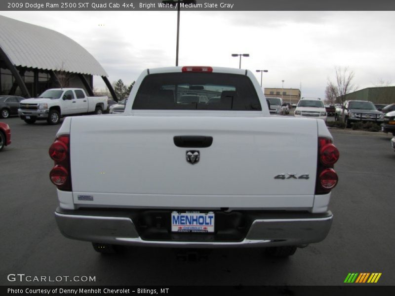 Bright White / Medium Slate Gray 2009 Dodge Ram 2500 SXT Quad Cab 4x4