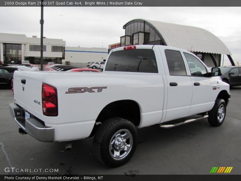 Bright White / Medium Slate Gray 2009 Dodge Ram 2500 SXT Quad Cab 4x4